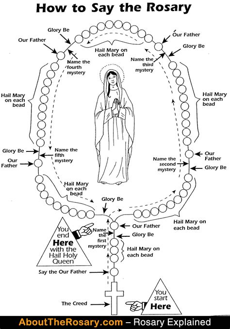 Praying the rosary for dummies - According to pious Catholic tradition, in the 13th century, Mary, the Mother of God, appeared to St. Dominic de Guzman, gave him a rosary, and asked that instead of praying the Psalms on the beads or knots, the faithful pray the Hail Mary, Our Father, and the Glory Be. Today, most Catholics use the five-decade Rosary.